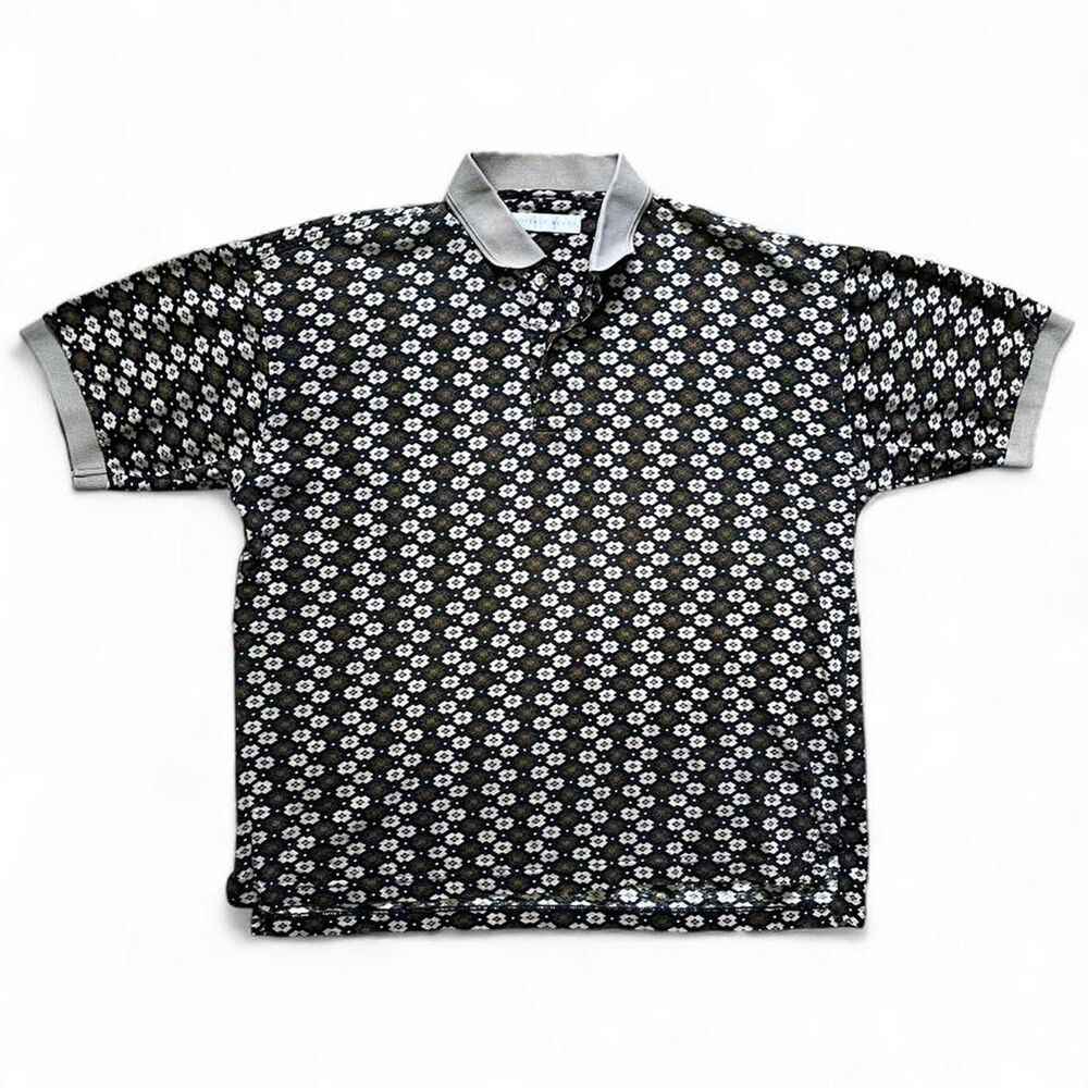 Geoffrey Beene Men's Patterned Short Sleeve Polo